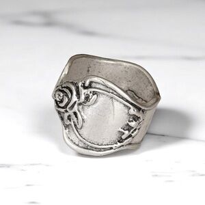 5 For $25💫Trendy Modish Silver Spoon Ring